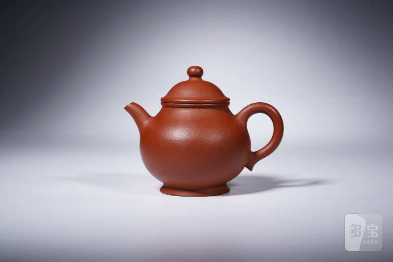 清晚期  “佐茶佑玉”款朱泥圆壶 - 图2